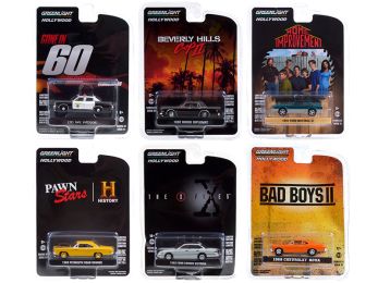 Hollywood Series Set of 6 pieces Release 31 1/64 Diecast Model Cars by Greenlight