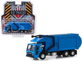 2019 Mack LR Refuse and Recycle Garbage Truck Blue \S.D. Trucks\" Series 7 1/64 Diecast Model by Greenlight"""