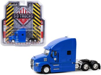 2019 Mack Anthem Truck Cab #5 Blue \S.D. Trucks\" Series 11 1/64 Diecast Model by Greenlight"""