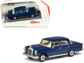 Mercedes Benz 200 D (W110) Heckflosse (Fintail) Dark Blue 1/64 Diecast Model Car by Schuco