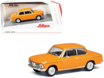 BMW 2002 Orange with Silver Stripes 1/64 Diecast Model Car by Schuco