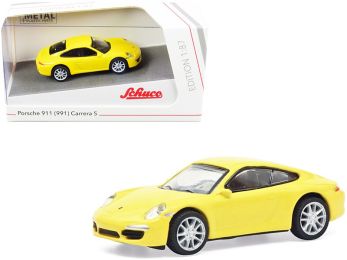 Porsche 911 (991) Carrera S Yellow 1/87 (HO) Diecast Model Car by Schuco