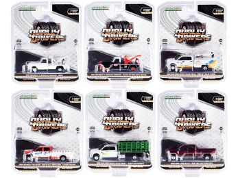 \Dually Drivers\" Set of 6 Trucks Series 7 1/64 Diecast Model Cars by Greenlight"""