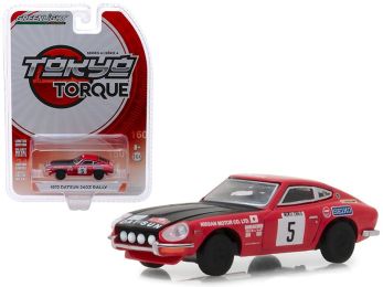 1972 Datsun 240Z #5 Red with Black Hood \Nissan Motor Co. Ltd.\" Monte Carlo Rally \""Tokyo Torque\"" Series 4 1/64 Diecast Model Car by Greenlight"""