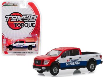 2018 Nissan Titan XD Pro-4X Pickup Truck \BFGoodrich\" Nissan Baja Desert Tribute \""Tokyo Torque\"" Series 6 1/64 Diecast Model Car by Greenlight"""