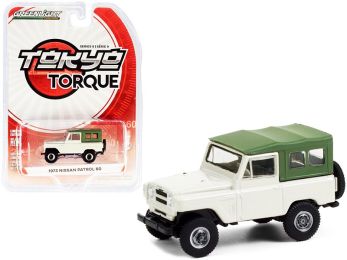1973 Nissan Patrol 60 Tan with Green Top \Tokyo Torque\" Series 9 1/64 Diecast Model Car by Greenlight"""