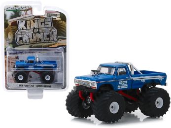 1978 Ford F-250 Monster Truck  \Above N Beyond\" Blue \""Kings of Crunch\"" Series 4 1/64 Diecast Model Car by Greenlight"""