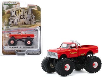 1972 Chevrolet C-10 Monster Truck \Texas Tumbleweed\" Orange \""Kings of Crunch\"" Series 7 1/64 Diecast Model Car by Greenlight"""