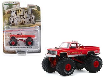 1986 Chevrolet Silverado Monster Truck \Nitemare II\" Red \""Kings of Crunch\"" Series 7 1/64 Diecast Model Car by Greenlight"""