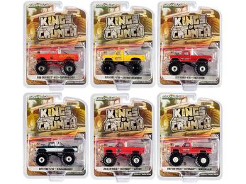 \Kings of Crunch\" Set of 6 Monster Trucks Series 8 1/64 Diecast Model Cars by Greenlight"""