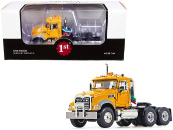 Mack Granite MP Engine Series Truck Tractor Yellow 1/50 Diecast Model by First Gear