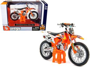 KTM 450 SX-F #84 \Red Bull\" Factory Edition 2018 1/18 Diecast Motorcycle Model by Bburago"""