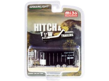 Livestock Trailer Black \Hitch & Tow Trailers\" Series Limited Edition to 2300 pieces Worldwide 1/64 Diecast Model by Greenlight"""
