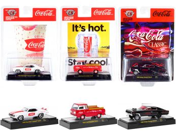 Coca-Cola Set of 3 pieces Release 11 Limited Edition to 9600 pieces Worldwide 1/64 Diecast Model Cars by M2 Machines