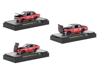 Japan Release \Coca-Cola\" Set of 3 Cars Limited Edition to 9600 pieces Worldwide Hobby Exclusive 1/64 Diecast Models by M2 Machines"""