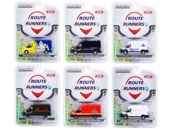 \Route Runners\" Set of 6 Vans Series 2 1/64 Diecast Models by Greenlight"""