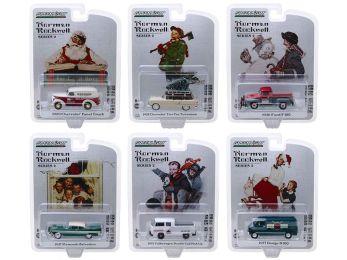 \Norman Rockwell\" Set of 6 pieces Series 2 1/64 Diecast Model Cars by Greenlight"""