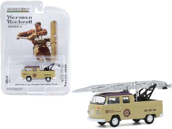 1972 Volkswagen Double Cab Pickup Ladder Truck \Ringwell Telephone Company\" \""Norman Rockwell\"" Series 3 1/64 Diecast Model Car by Greenlight"""