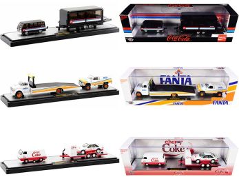 Auto Haulers Coca-Cola Set of 3 pieces Release 9 Limited Edition to 6400 pieces Worldwide 1/64 Diecast Models by M2 Machines