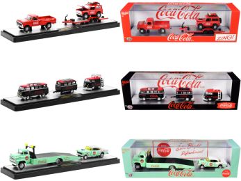 Auto Haulers Coca-Cola Set of 3 pieces Release 11 Limited Edition to 7400 pieces Worldwide 1/64 Diecast Models by M2 Machines