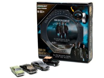 Hollywood Film Reels Series 5, 4pc Set \Supernatural\" (2005-Current) TV Series Season 3-10 Edition 1/64 Diecast Model Cars  by Greenlight"""