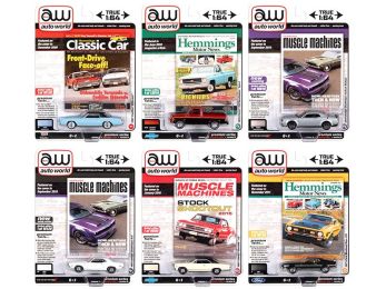 Autoworld Premium 2020 Set B of 6 pieces Release 4 1/64 Diecast Model Cars by Autoworld