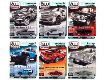 Autoworld Premium 2020 Set A of 6 pieces Release 5 1/64 Diecast Model Cars by Autoworld