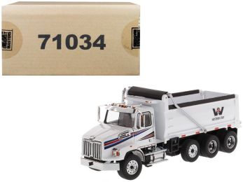 Western Star 4700 SB Dump Truck White 1/50 Diecast Model by Diecast Masters