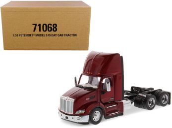 Peterbilt 579 Day Cab Truck Tractor Legendary Red \Transport Series\" 1/50 Diecast Model by Diecast Masters"""