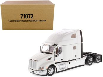 Peterbilt 579 UltraLoft Truck Tractor White \Transport Series\" 1/50 Diecast Model by Diecast Masters"""