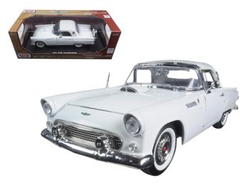 1956 Ford Thunderbird White \Timeless Classics\" 1/18 Diecast Model Car by Motormax"""