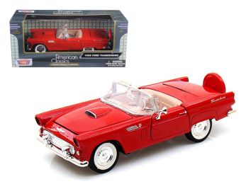 1956 Ford Thunderbird Convertible Red 1/24 Diecast Model Car by Motormax