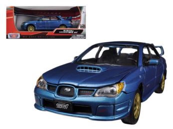 Subaru Impreza WRX STi Blue Metallic 1/24 Diecast Model Car by Motormax