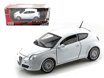 Alfa Romeo Mito White 1/24 Diecast Car Model by Motormax