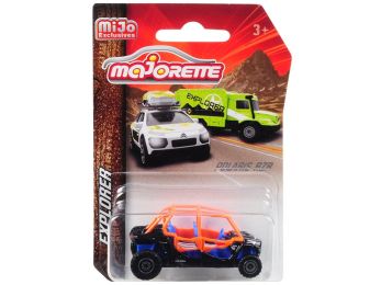 Polaris RZR ATV Black/Orange/Blue \Explorer\ 1/61 Diecast Model by Majorette