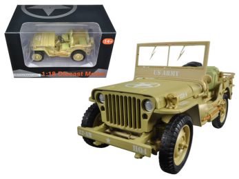 US Army Vehicle WWII Desert Sand 1/18 Diecast Model Car by American Diorama