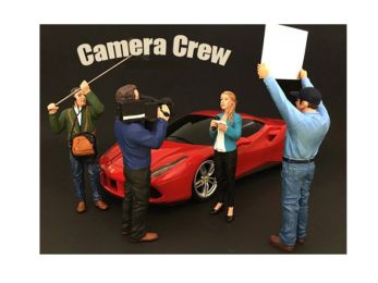 \Camera Crew\" 4 piece Figurine Set for 1/18 Scale Models by American Diorama"""