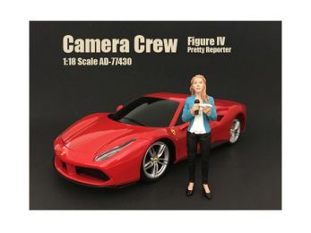 Pretty Reporter Figurine IV \Camera Crew\" for 1/18 Scale Models by American Diorama"""