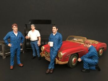 Mechanics 4 piece Figurine Set for 1/18 Scale Models by American Diorama