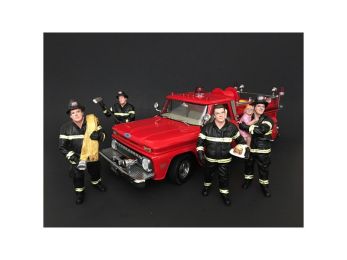Firefighters 4 Piece Figure Set For 1:18 Scale Models by American Diorama