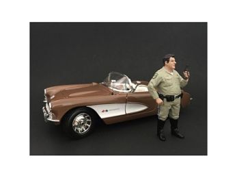 Highway Patrol Officer Talking on the Radio Figurine / Figure For 1:18 Models by American Diorama