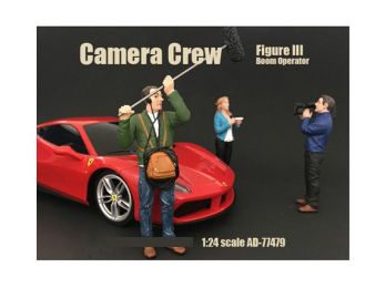 Camera Crew Figure III \Boom Operator\" For 1:24 Scale Models by American Diorama"""