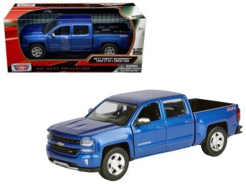 2017 Chevrolet Silverado 1500 LT Z71 Crew Cab Blue 1/27 Diecast Model Car by Motormax