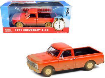 1971 Chevrolet C-10 Pickup Truck Orange (Dirty) Groundhog Day (1993) Movie 1/24 Diecast Model Car by Greenlight