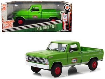 1967 Ford F-100 Pickup Truck \Texaco Motor Oil\" Green Running on Empty Series 1/24 Diecast Model Car by Greenlight"""