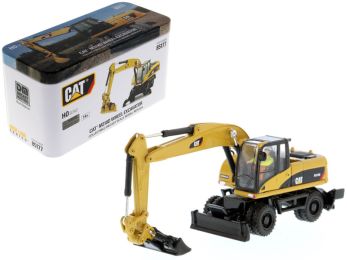CAT Caterpillar M318D Wheeled Excavator with Operator \High Line\" Series 1/87 (HO) Scale Diecast Model by Diecast Masters"""