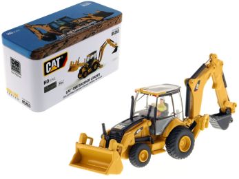 CAT Caterpillar 450E Backhoe Loader with Operator \High Line\" Series 1/87 (HO) Scale Diecast Model by Diecast Masters"""
