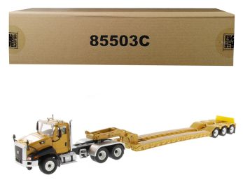 Cat Caterpillar CT660 Day Cab with XL 120 Low-Profile HDG Lowboy Trailer and Operator \Core Classics\" Series 1/50 Diecast Model by Diecast Masters"""