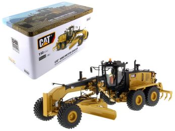CAT Caterpillar 16M3 Motor Grader with Operator \High Line Series\" 1/50 Diecast Model by Diecast Masters"""