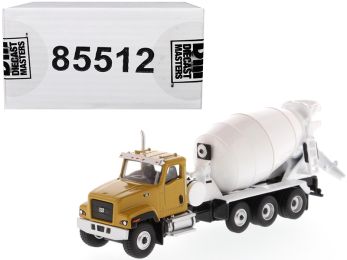 CAT Caterpillar CT681 Concrete Mixer Yellow and White \High Line\" Series 1/87 (HO) Scale Diecast Model by Diecast Masters"""